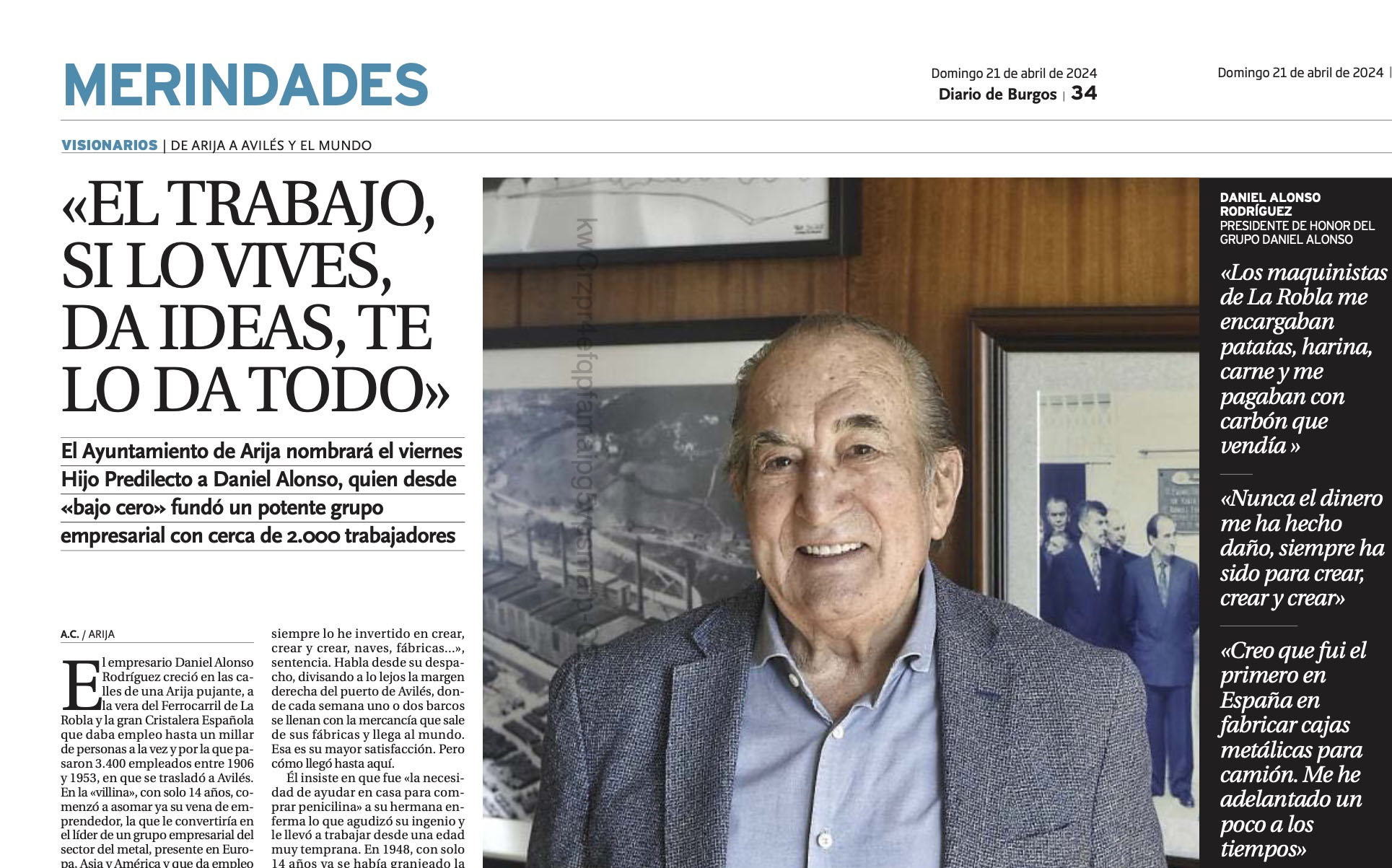 Daniel Alonso en Diario de Burgos